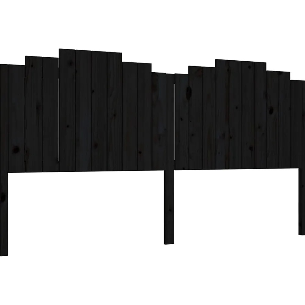 Vidaxl Tête de lit Noir 206x4x110 cm Bois massif de pin 818494* Tête De Lit