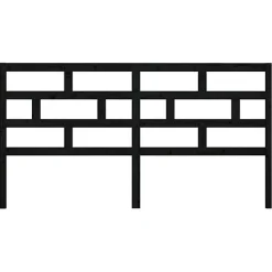 Vidaxl Tête de lit Noir, 206x4x100 cm Bois massif de pin* Tête De Lit