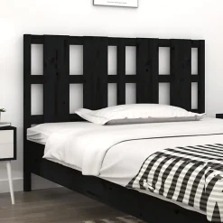 Vidaxl Tête de lit Noir 145,5x4x100 cm Bois massif de pin 817994* Tête De Lit