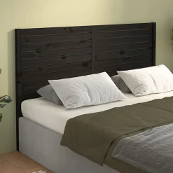 Tête de lit Noir 141x4x100 cm Bois massif de pin 819019><noscript><img width=
