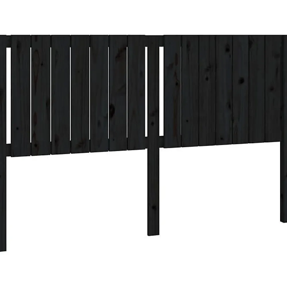 Vidaxl Tête de lit Noir 165,5x4x100 cm Bois massif de pin 818884* Tête De Lit