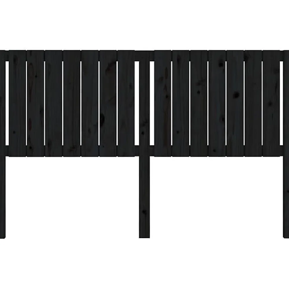 Vidaxl Tête de lit Noir 165,5x4x100 cm Bois massif de pin 818884* Tête De Lit