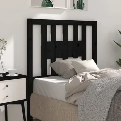 Vidaxl Tête de lit Noir 81x4x100 cm Bois massif de pin 818649* Tête De Lit