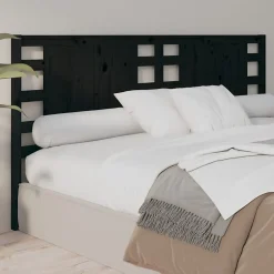 Vidaxl Tête de lit Noir 166x4x100 cm Bois massif de pin 818784* Tête De Lit