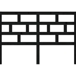 Tête de lit Noir 156x4x100 cm Bois massif de pin><noscript><img width=