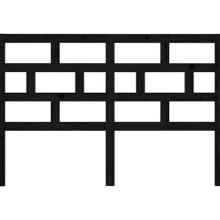 Tête de lit Noir 156x4x100 cm Bois massif de pin><noscript><img width=