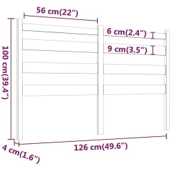 Vidaxl Tête de lit Noir 126x4x100 cm Bois massif de pin 818414* Tête De Lit