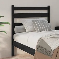 Tête de lit Noir 81x4x100 cm Bois massif de pin 818399><noscript><img width=