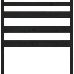 Tête de lit Noir 81x4x100 cm Bois massif de pin 818399><noscript><img width=