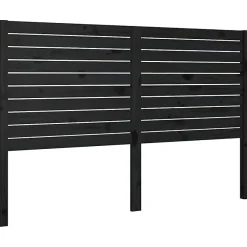 Vidaxl Tête de lit Noir 146x4x100 cm Bois massif de pin 819024* Tête De Lit