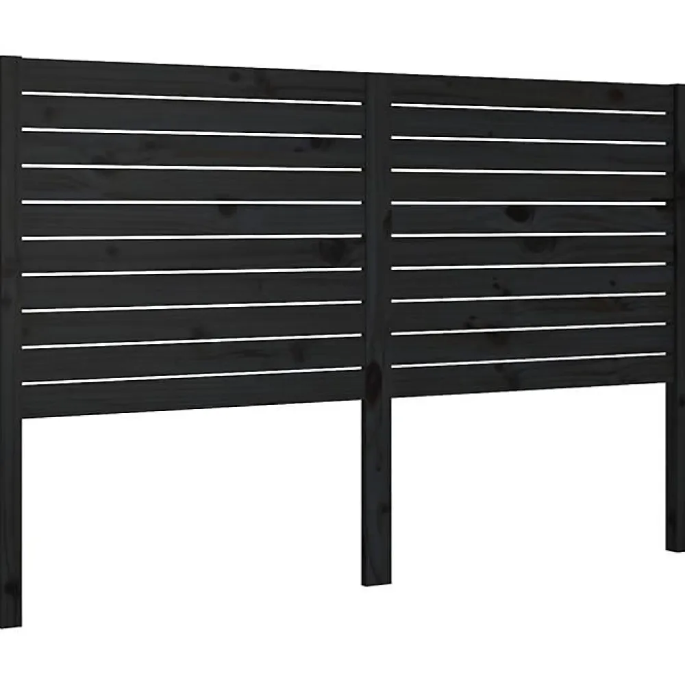 Vidaxl Tête de lit Noir 146x4x100 cm Bois massif de pin 819024* Tête De Lit