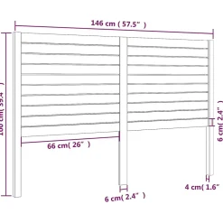 Vidaxl Tête de lit Noir 146x4x100 cm Bois massif de pin 819024* Tête De Lit