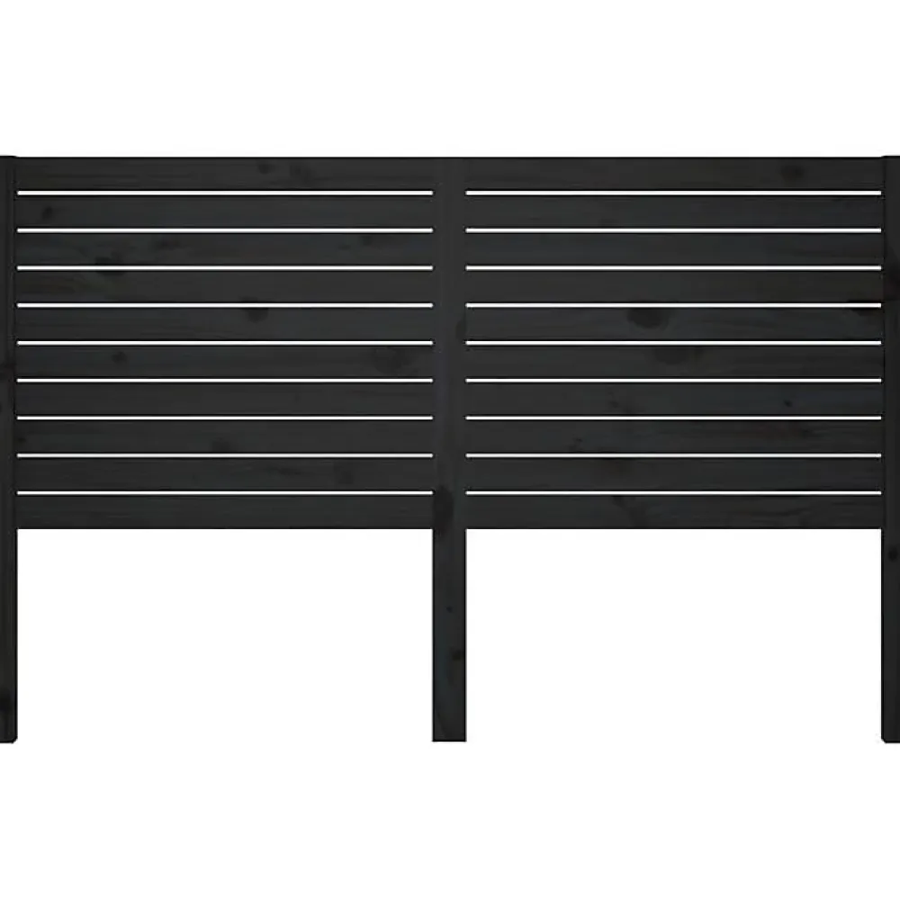 Vidaxl Tête de lit Noir 146x4x100 cm Bois massif de pin 819024* Tête De Lit
