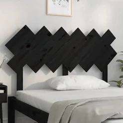 Vidaxl Tête de lit Noir 132x3x81 cm Bois massif de pin 819219* Tête De Lit