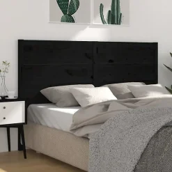 Vidaxl Tête de lit Noir 206x4x100 cm Bois massif de pin 818744* Tête De Lit