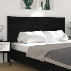 Vidaxl Tête de lit Noir 206x4x100 cm Bois massif de pin 818744* Tête De Lit