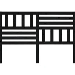 Tête de lit Noir 166x4x100 cm Bois massif de pin><noscript><img width=