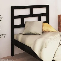 Vidaxl Tête de lit Noir 106x4x100 cm Bois massif de pin* Tête De Lit