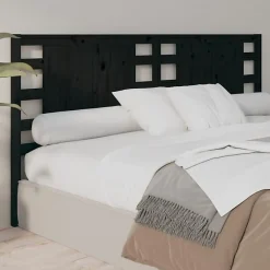 Vidaxl Tête de lit Noir 206x4x100 cm Bois massif de pin 818794* Tête De Lit