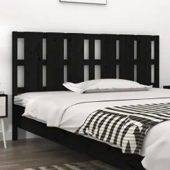Vidaxl Tête de lit Noir 185,5x4x100 cm Bois massif de pin 818009* Tête De Lit