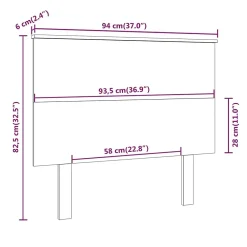 Vidaxl Tête de lit Noir 94x6x82,5 cm Bois massif de pin 819154* Tête De Lit