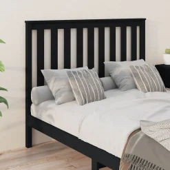 Vidaxl Tête de lit Noir 126x6x101 cm Bois massif de pin 818514* Tête De Lit