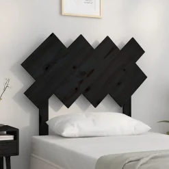 Tête de lit Noir 92x3x81 cm Bois massif de pin 819204>Vidaxl Outlet