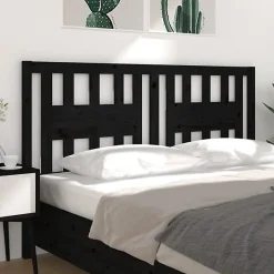 Vidaxl Tête de lit Noir 206x4x100 cm Bois massif de pin 818694* Tête De Lit