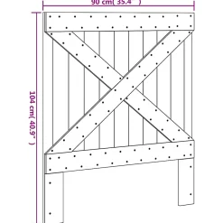 Tête de lit 90x104 cm bois massif de pin 358404><noscript><img width=