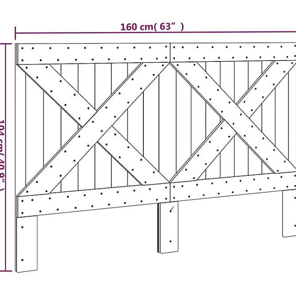 Tête de lit 160x104 cm bois massif de pin 358407>Vidaxl