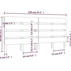 Vidaxl Tête de lit 120x3x80 cm Bois massif de pin821337* Tête De Lit