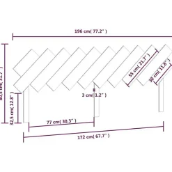 Vidaxl Tête de lit 196x3x80,5 cm Bois massif de pin 819240* Tête De Lit