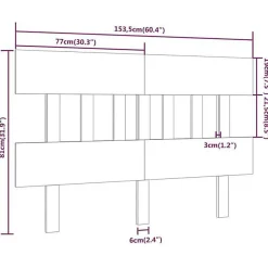 Tête de lit 153,5x3x81 cm Bois massif de pin 819125><noscript><img width=
