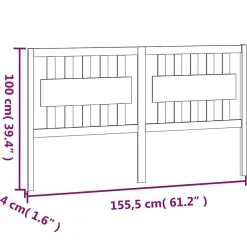 Tête de lit 155,5x4x100 cm Bois massif de pin 818575><noscript><img width=