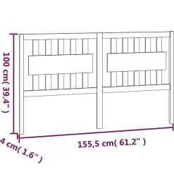 Tête de lit 155,5x4x100 cm Bois massif de pin 818575><noscript><img width=