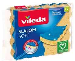 Vileda - Pack de 15 x 2 - Eponges en viscose Slalom Soft - 30 éponges> Sale