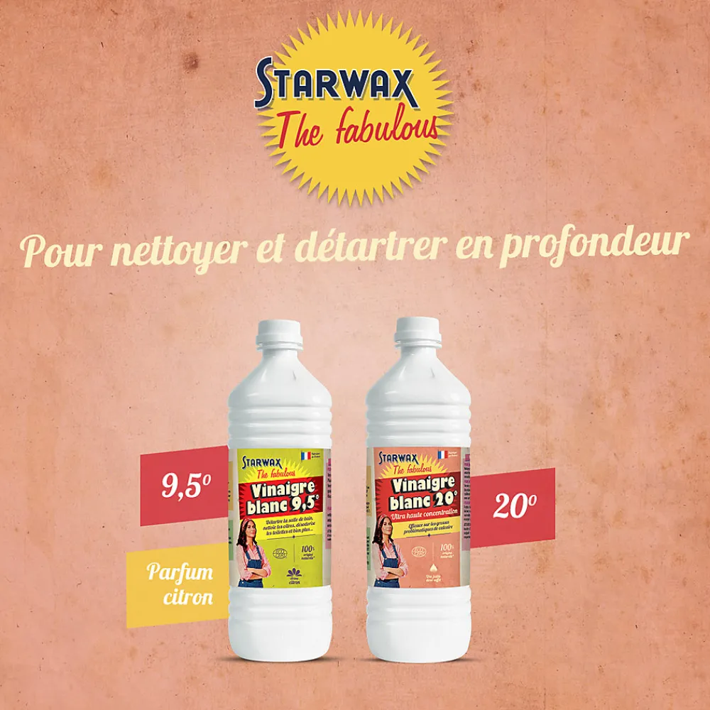 Vinaigre blanc 20° ultra haute concentration Starwax The fabulous 1L>Starwax Fabulous Discount