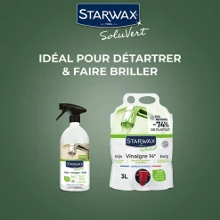 Vinaigre blanc détartrant pulvérisateur 14° 1L><noscript><img width=