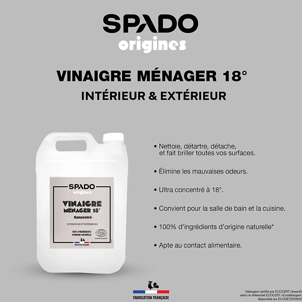 Gloss Vinaigre blanc ultra concentré 18° Spado Origines* Vinaigre Ménager