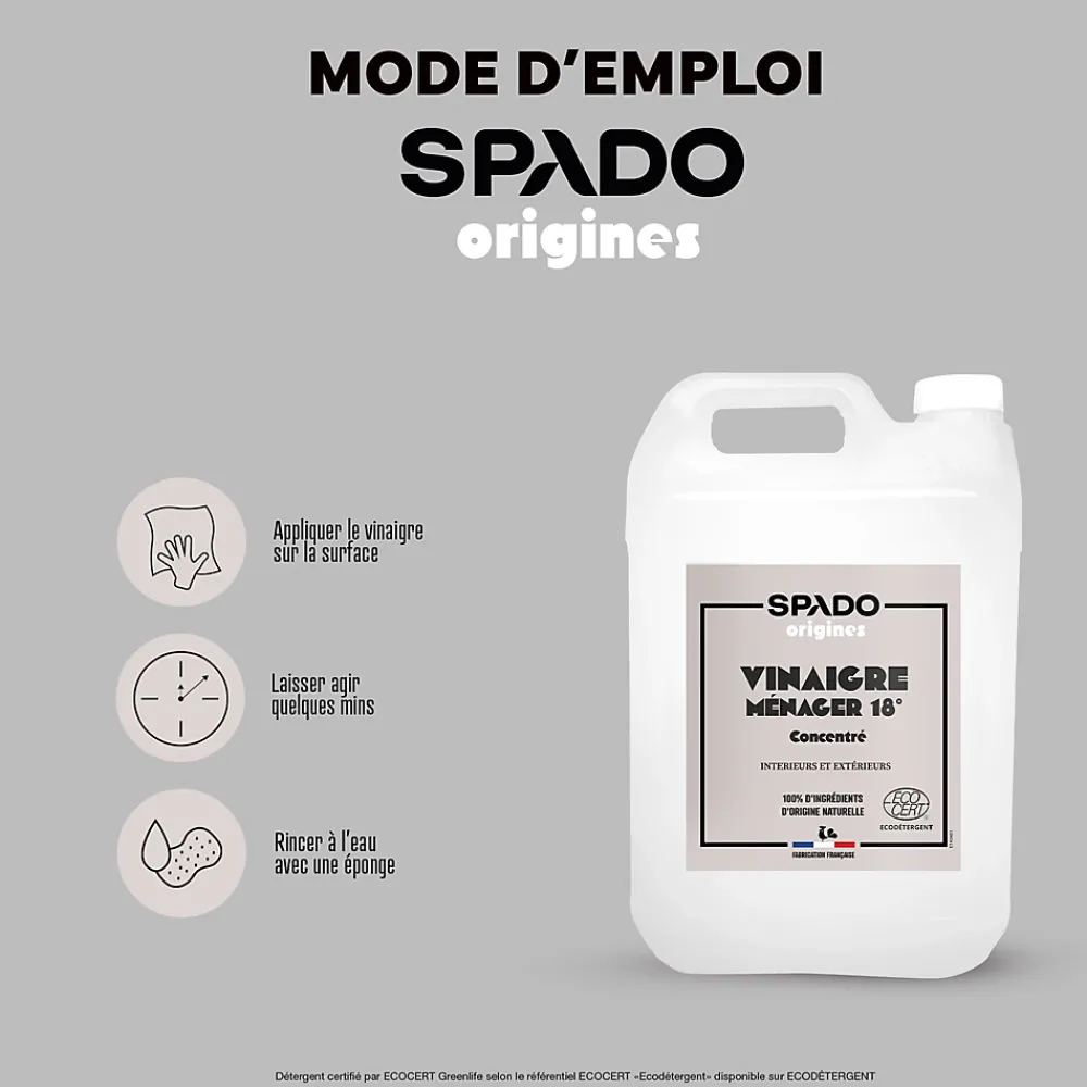 Gloss Vinaigre blanc ultra concentré 18° Spado Origines* Vinaigre Ménager