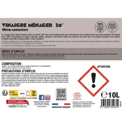 Vinaigre blanc ultra concentré à 20° 10L>Gloss Outlet