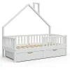 Vitalispa Lit cabane Blanc 80x160 cm avec 2 tiroirs>Vitalispa® Sale