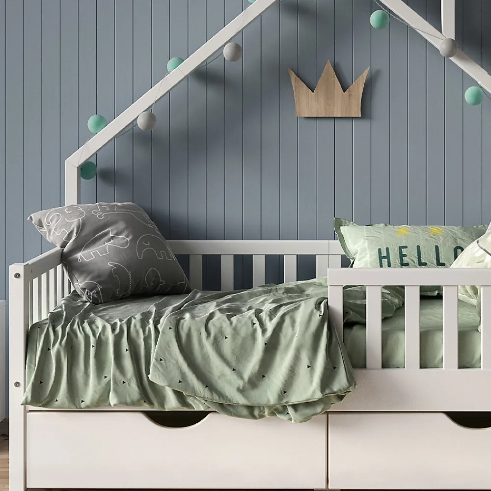 Vitalispa Lit cabane Blanc 80x160 cm avec 2 tiroirs>Vitalispa® Sale