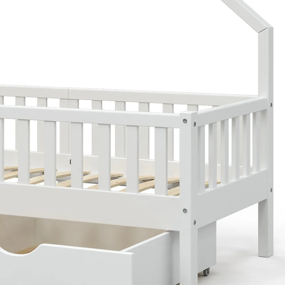 Vitalispa Lit cabane Blanc 80x160 cm avec 2 tiroirs>Vitalispa® Sale