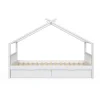 Vitalispa Lit cabane Blanc 90x200 cm avec 2 tiroirs>Vitalispa® Outlet