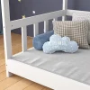 Vitalispa® Vitalispa Lit cabane Blanc 80x160 cm avec protection anti-chute*Enfant Lit Enfant