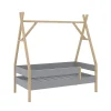 Vitalispa® Vitalispa Lit denfant Gris 80x160 cm*Enfant Lit Enfant