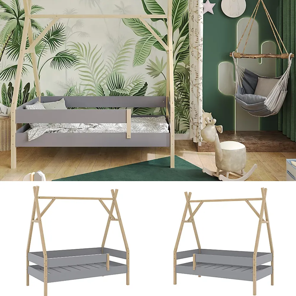 Vitalispa® Vitalispa Lit denfant Gris 80x160 cm*Enfant Lit Enfant