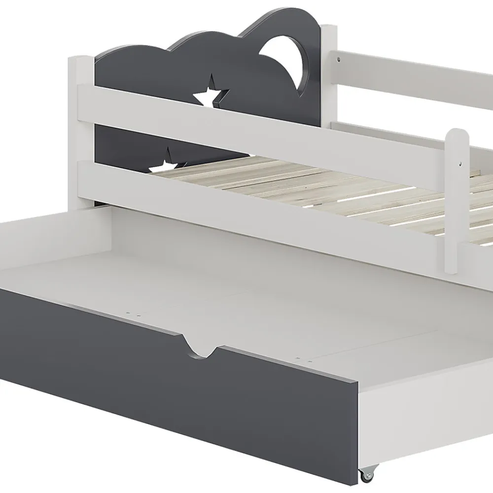 Vitalispa Lit pour enfant Gris 80x160 cm avec tiroir, sans matelas>Vitalispa® Online