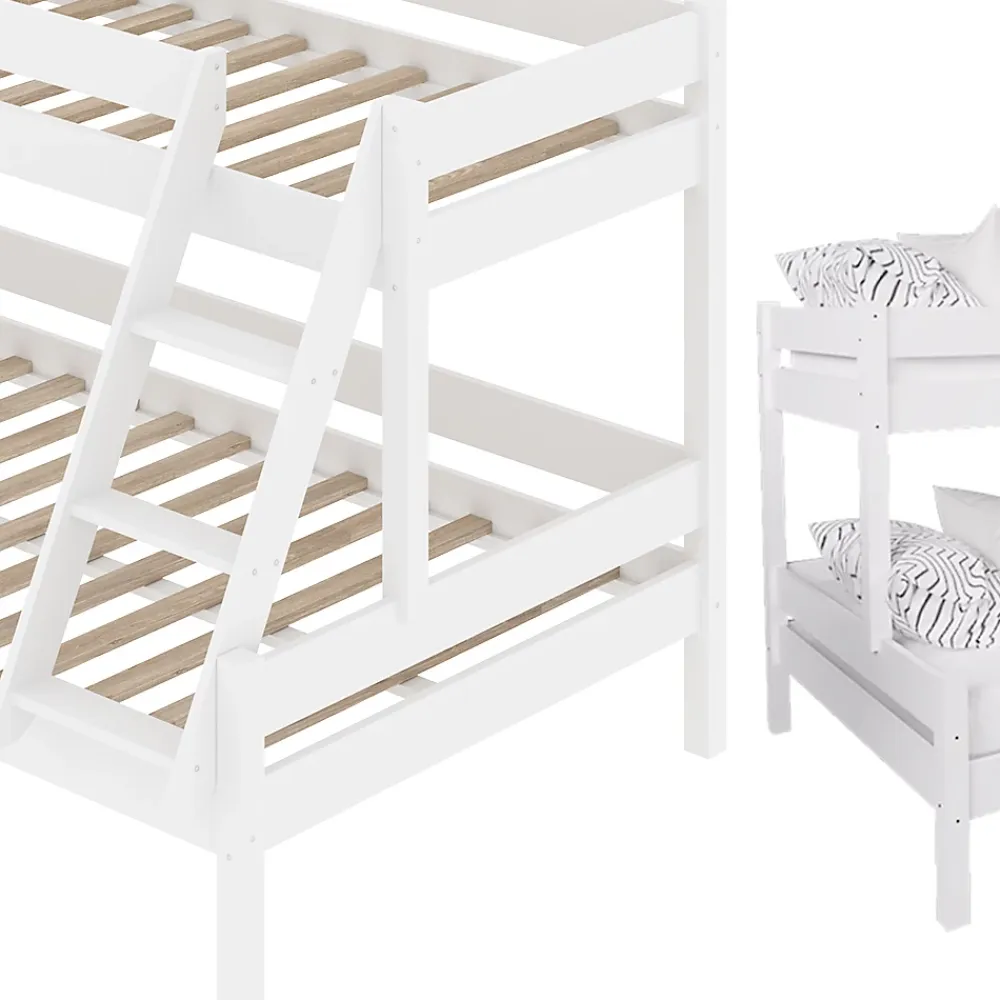 Vitalispa® Vitalispa Lit superposé Blanc 120x200 / 80x200 cm*Enfant Lit Enfant